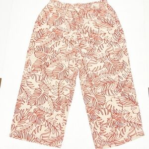 Lane Bryant Floral Linen Pants Size 14/16